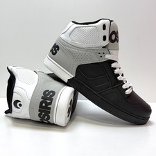Image of OSIRIS SHOES NYC 83 CLK WHITE BLACK DIP TRAINERS (UK 8 EUR 42)