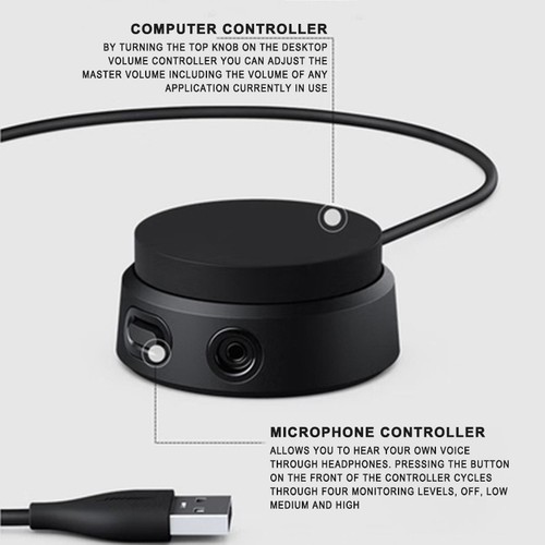 For Bose QC35 QC45 Headphones Volume Cycle USB Control Pod Volume Controller New - Afbeelding 3 van 6