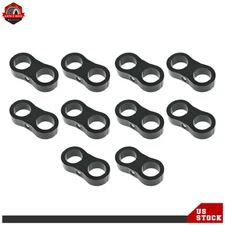10×Hose Separator Clamp Bracket Adapter 6AN for 3/8 Oil Fuel Hose Line