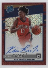 2020-21 Panini Donruss Optic Choice Red Prizm Signatures Kira Lewis Jr Auto 5y7
