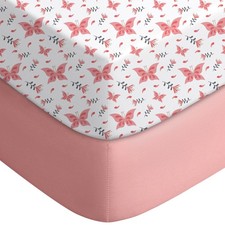 Baby Crib Sheets for Boys Girls, Fitted Crib Sheet 2 Pack for Standard Crib a...