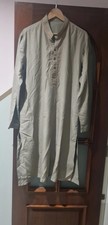 Junaid Jamshed Men's Large Khaki Kameez with intricate, detailed design