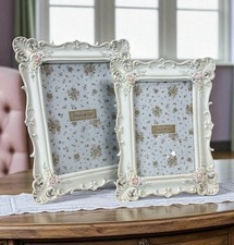 Bilderrahmen Clayre Eef Rechteck Blumen Verspielt Romantisch 21cm od. 24cm NEU