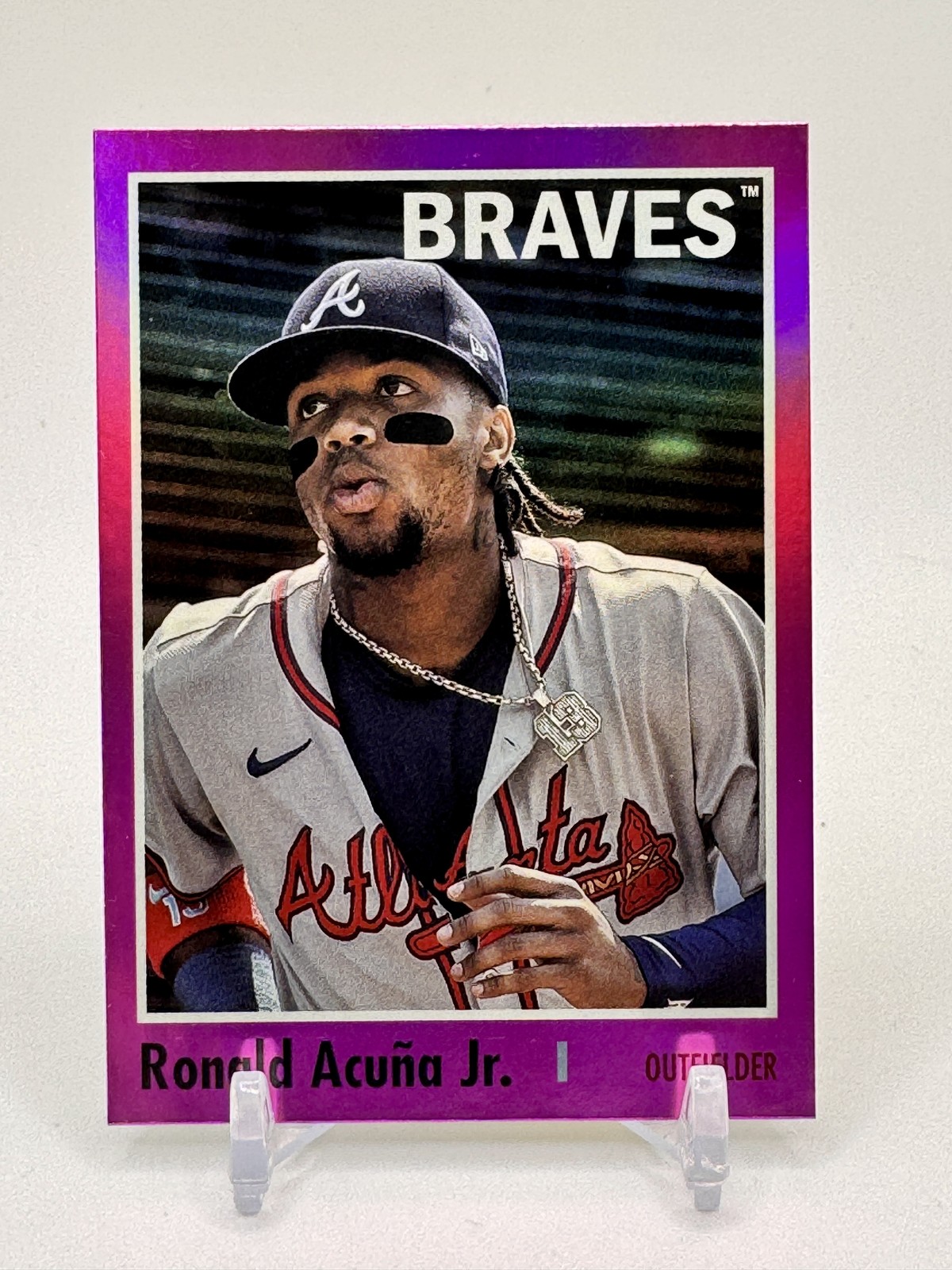 2024 Topps Archives #116 Ronald Acuña Jr. Pink Foilboard