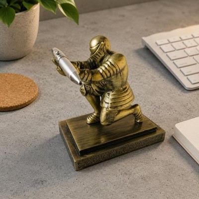 Knieender Ritter Stiftehalter aus Kunstharz Ritter-Stiftehalter Hohl für Büro