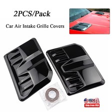 2pcs Air Intake Grille Inlet Trim Car Exterior Hood Vent Scoop Decorative Cover