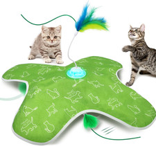 Interactive Indoor Cat Toys with Hidden Feather, Hide-and-Seek Doll Design for A
