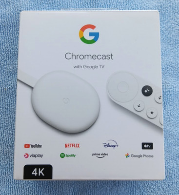Chromecast mit Google TV 4K komplett - Weiss
