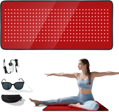 #ad Red Light Therapy Mat for Full Body Foldable 340 LEDs Near Infrared Light Thera $59.99
