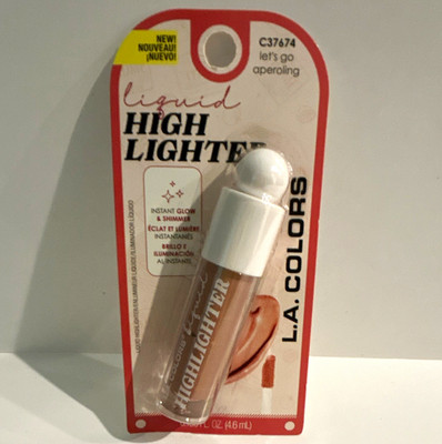 L.A. COLORS Liquid Highlighter Let's Go Aperoling Glow Shimmer 0.15 fl oz C37674