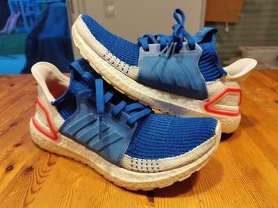 Adidas Ultra Boost 19 Cloud White Blue Schuhe Gr. 40