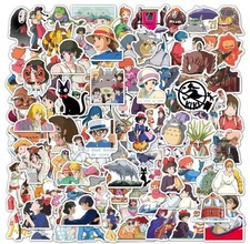50 PCS Random Anime Hayao Miyazaki Stickers Skateboard Water Bottle Laptop