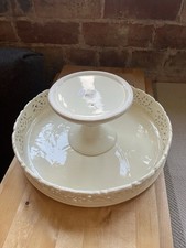 Large 30cm Ceramic cream cake stand / dip, entrées tray
