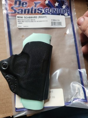 DeSantis Leather Mini Scabbard RH OWB HOLSTER S&W Bodyguard 380 W/CTC Laser