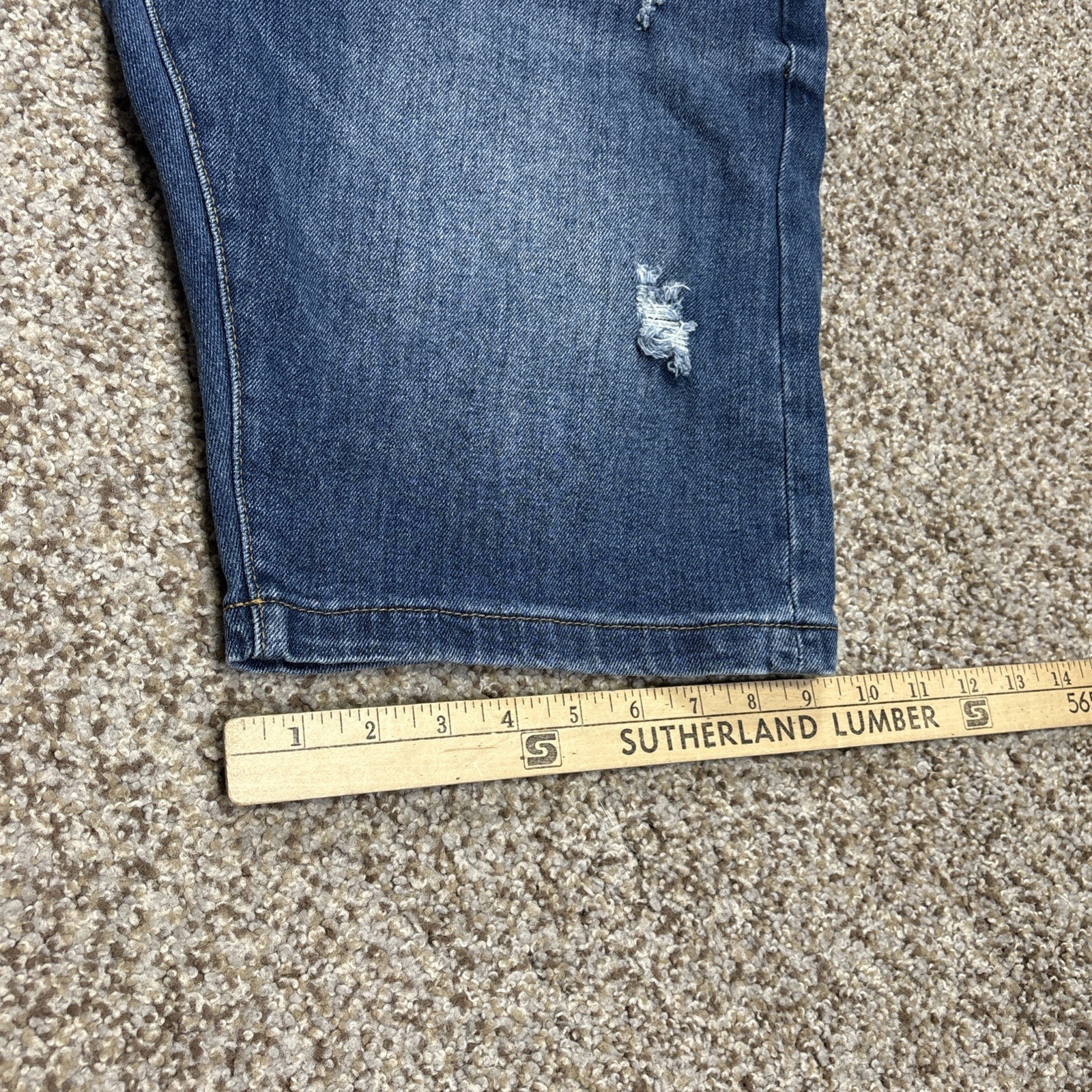 Refinery Republic Jeans Shorts Mens 34 Fits 32 Blue Denim Distressed - View 8