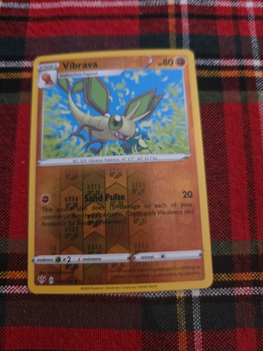 Vibrava 90/189 Reverse Holo | 2020 Darkness Ablaze | Pokemon KR1