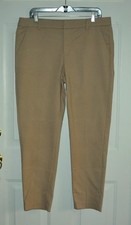 LIVERPOOL KELSEY TROUSERS SLIM LEG PANTS DITZY FLR KHAKI PRINT SZ 12 / 31 NWOT