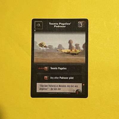 Teemto Pagalies' Podracer Foil F18 Star Wars Young Jedi CCG Menace of Darth Maul