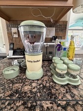 Baby Bullet BBR2001 Food Blender Processor System  Storage Cups Green