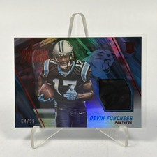 2015 Panini Rookies & Stars Devin Funchess Rookie Jerseys #RJ6 Relic /99 NM Card. rookie card picture
