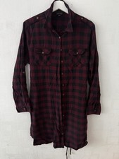 New Look Red And Black Chequered Shirt Dress With Belt / Women’s Size 16