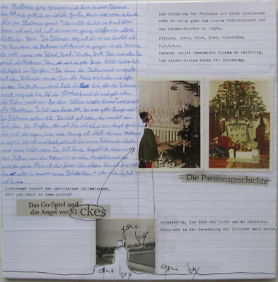E08 . Peter Weibel Daniel Menche Kommissar Hjuler LP - unique handmade cover art