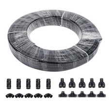 Nylon Air Line Dot OD 3/8" 33ft 50ft 100ft 200ft Or Push To Connect Fitting 5Pcs