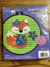 Dimensions Learn-A-Craft Little Fox Felt Applique Kit-6" Round