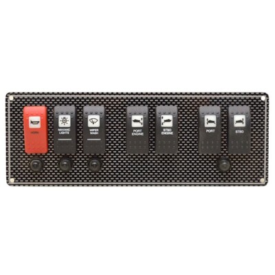 Wellcraft Boat Rocker Switch Panel 025-4073 | Gray Black