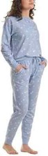 NWT SPLENDID 1697659 WOMEN'S 2 PIECE LOUNGE SET STAMPSTAR BLUE SZ S J225