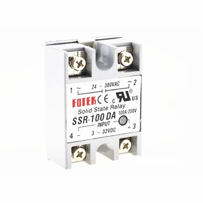 100A SSR-100DA DC Steuerung AC Einphasen Solid State Relais DC3-32V to AC24-380V