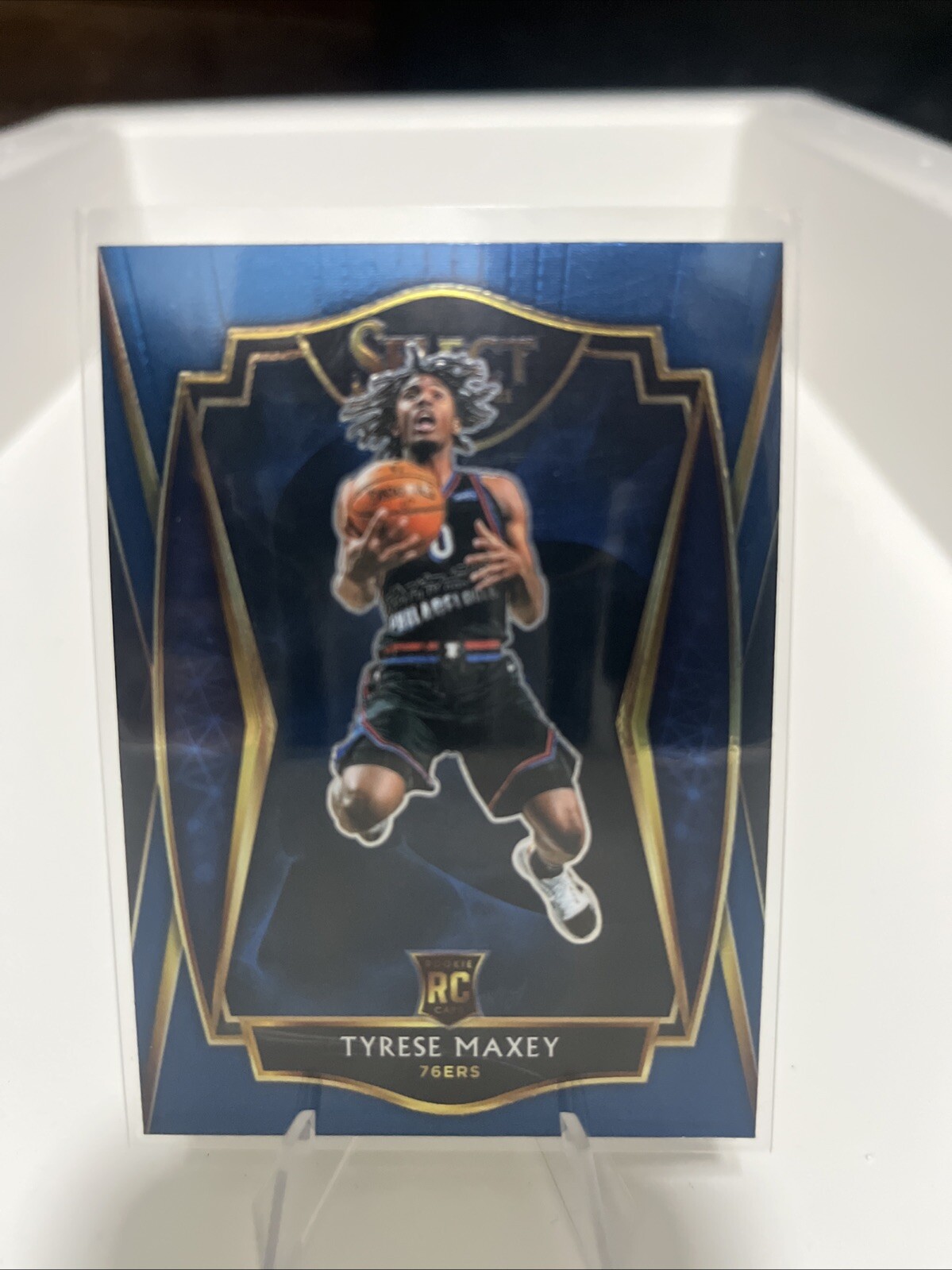 2020-21 Panini Select - Premier Level Blue #174 Tyrese Maxey (RC)