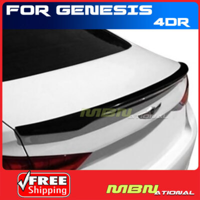 Painted Spoiler For 15-18 Hyundai Genesis Sedan Trunk YB6 CASPIAN BLACK PEARL