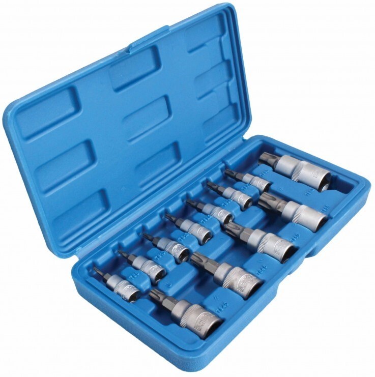 Chiavi a Bussola Torx Bit Bussola Ts8-60 Set 12 Pezzi Torx Interno 1/4", 3/8", 1/2" - Miniatura 2