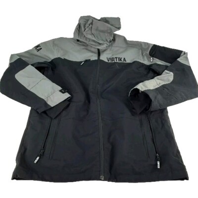 Virtika Europe Vir-Tek Shell Jacket Size L Specter Black/gray Hoodie Ski Snow 