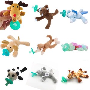Toddler-Infant-Baby-Soothie-Boy-Girl-Kids-Silicone-Pacifiers-Cuddly-Plush-Animal