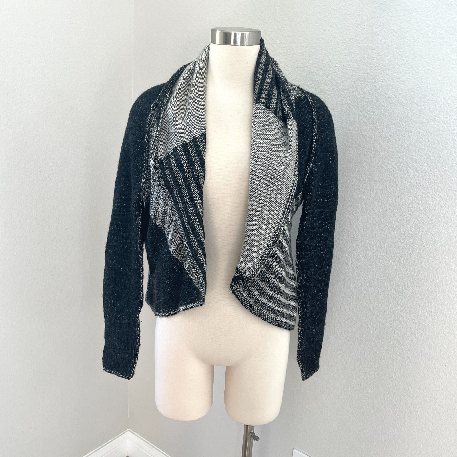 CAbi Womens Medium Patchwork Cocoon Cardigan Wool… - image 1