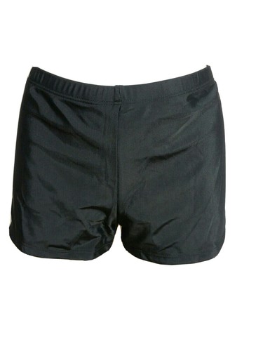 WOMEN NWOT Size XXL Fitted Swim Beach Boyshorts inseam 3" Black(#m2 - Picture 2 of 4