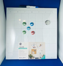 Magnetic Dry Erase Hard Board Calendar, Dry Erase Marker and 7 Reminder Magnets