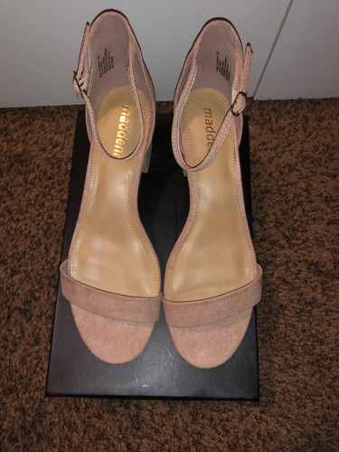 Madden NYC Women's Isabel Blush Block Heel Open Toe SIZE 10 | eBay