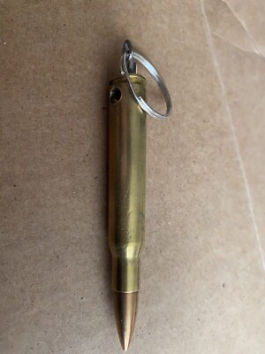30-06 Springfirleld FMJ bullet keychain, handmade, with keyring loop