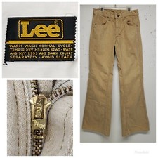 Vintage Lee Bell Bottom Jeans Bells 28 X 31   70  s 1970s Hippy Boho Talon USA