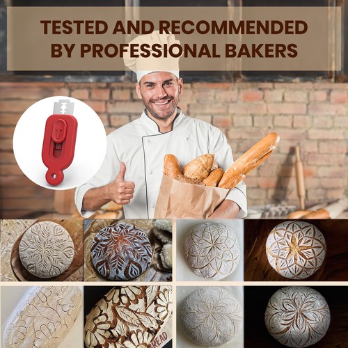 Magnetic Bread Lame Dough Scoring Tool - Push-Pull Handle for Perfect Bread Scor - Picture 35 of 77