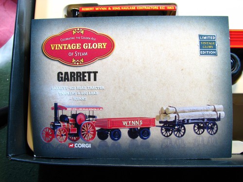 Trattore stradale Corgi Vintage Glory of Steam 80305 Garrett 4CD 2 codaie e carico tronchi - Foto 3 di 24