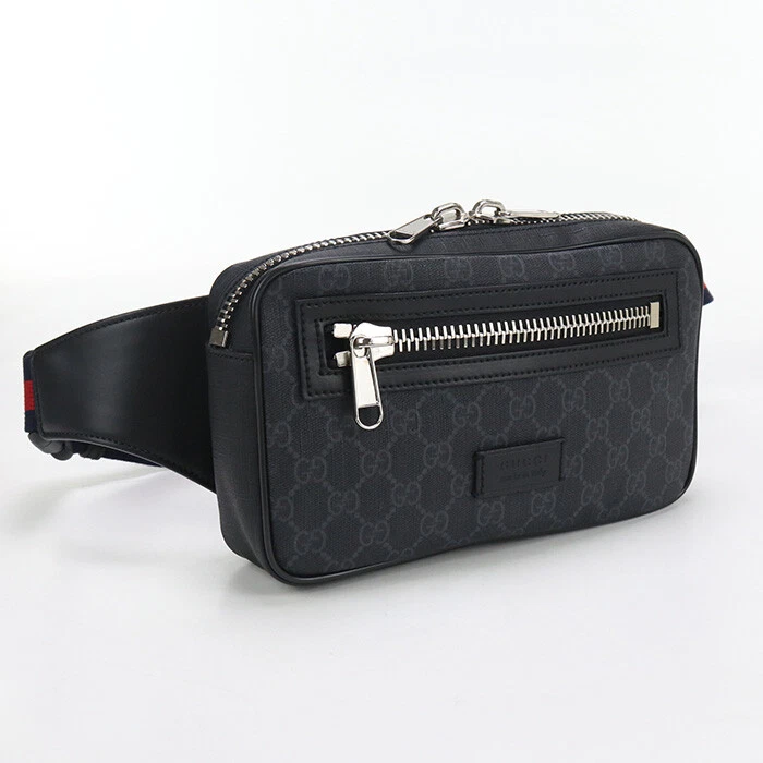 GUCCI GU89970 Sac Ceinture GG Supreme Body Bag GG Supreme Toile Noir Homme