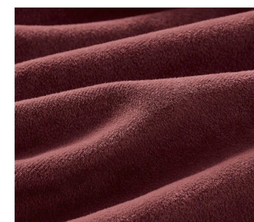 Wonder home Curtain Panel velvet Burgundy,52" x 84" new - Image 2 of 4