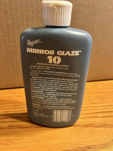 MEGUIARS M1008 CLEAR PLASTIC POLISH 8 OZ RESTORES OPTIC CLARITY CAR RV BOAT - Picture 2 of 3