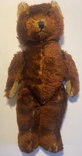 Antique 1930’s Mohair Teddy Bear. Fully Jointed With Glass Eyes.