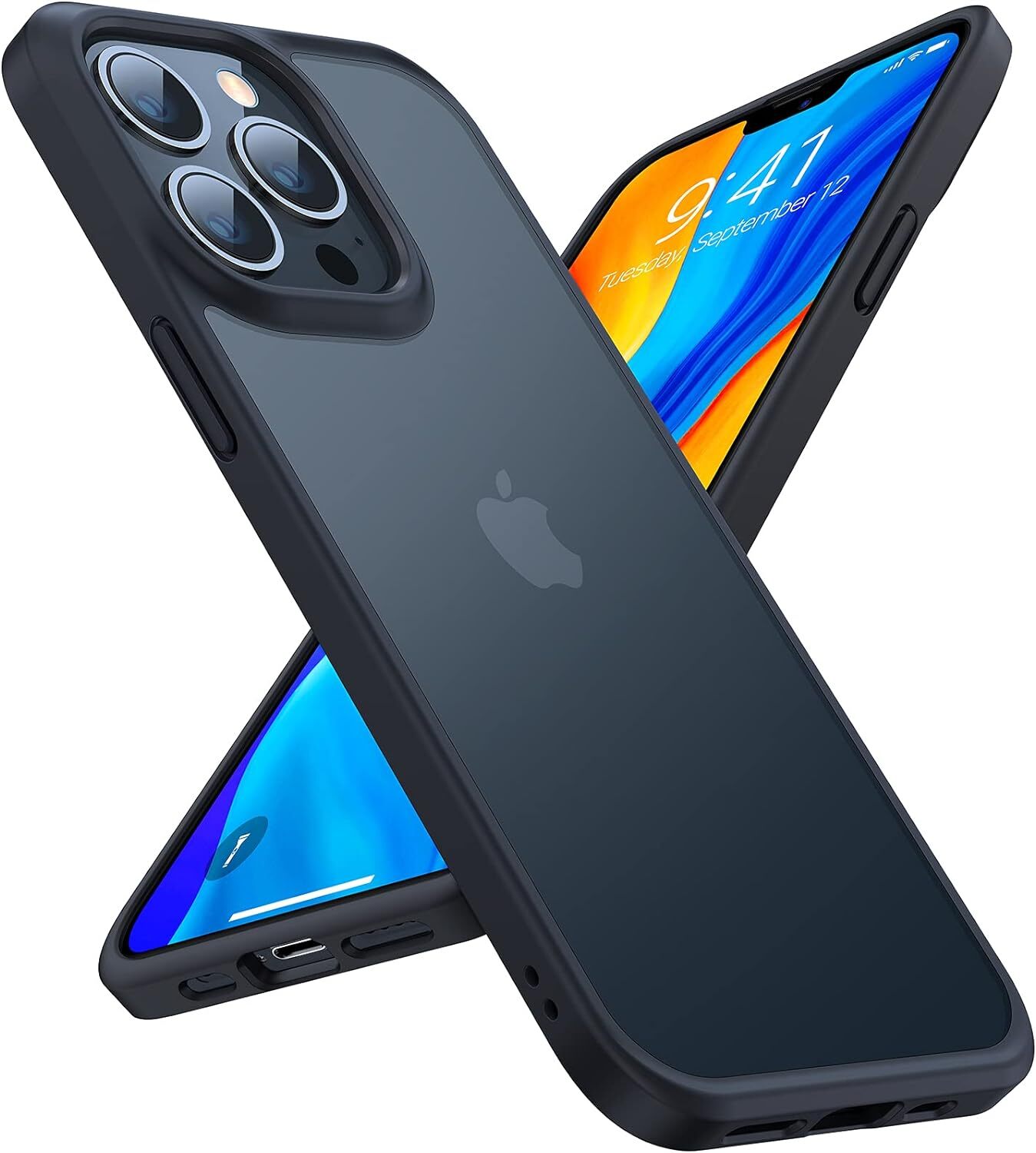 Shockproof for iPhone 13 Pro Case, [Military-Grade Drop Tested] Translucent Matt