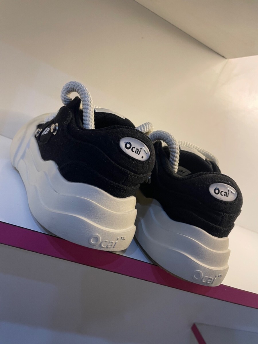 OCAI Smile Black canvas shoes thick soles OC230232 - Size OCAI Smile Black canvas shoes thick soles OC230232 - Size